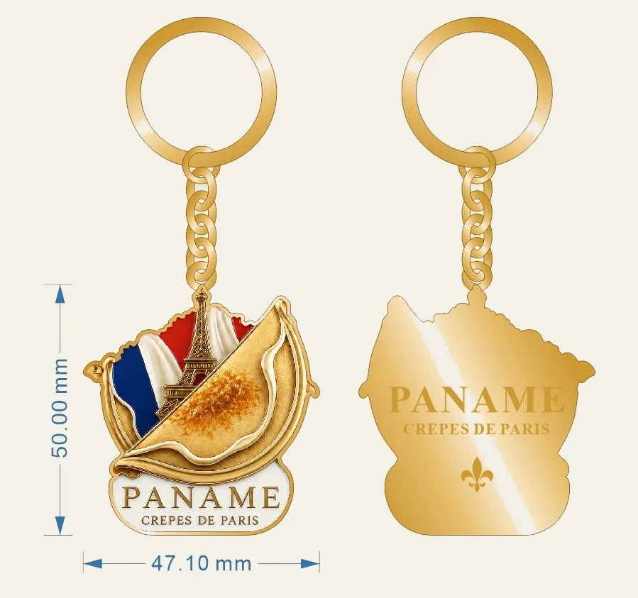 PANAMEオリジナルキーホルダーの表と裏